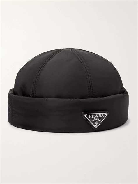 prada men's beanie hats|Prada nylon beanie.